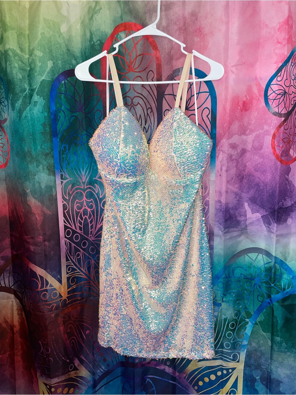 Fashion Nova Iridescent Sequin Dress